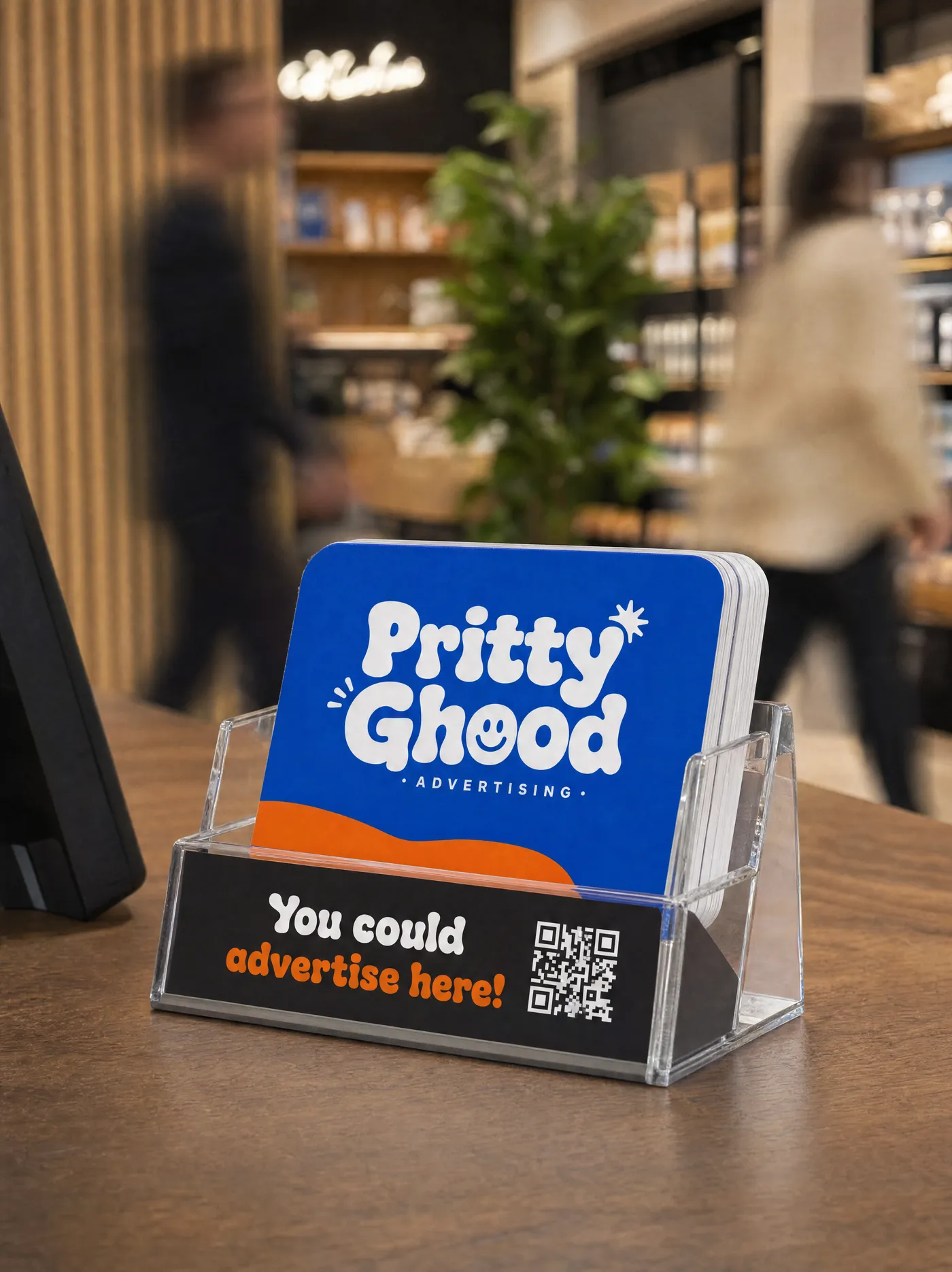 Business cards example placement