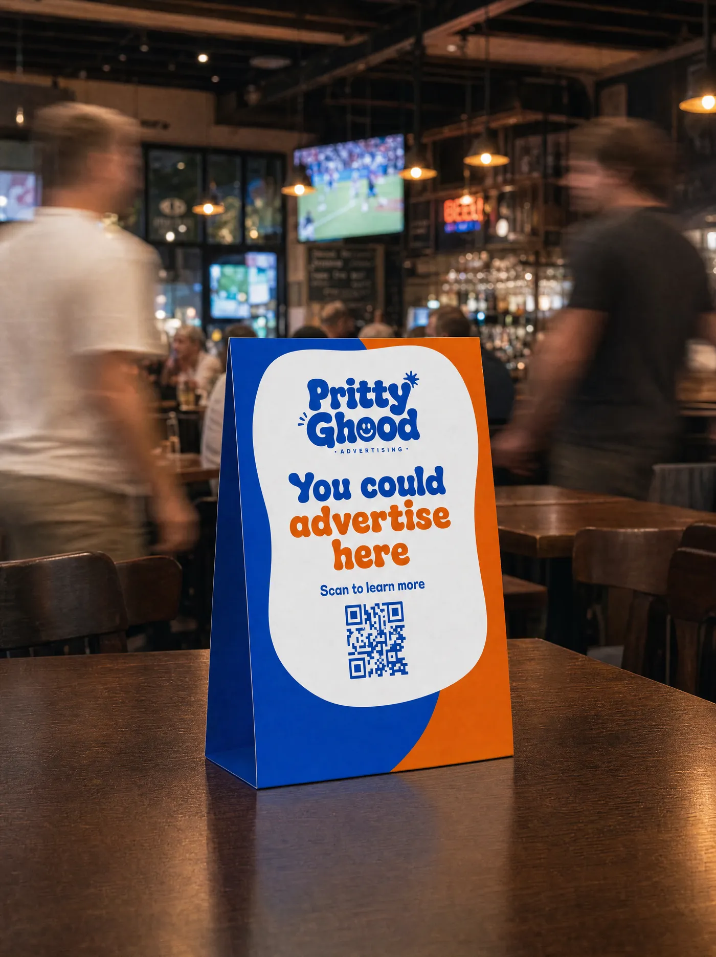 Table tents example placement