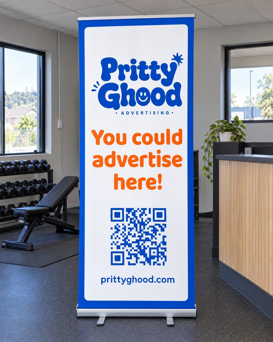 Pull-up banners example placement