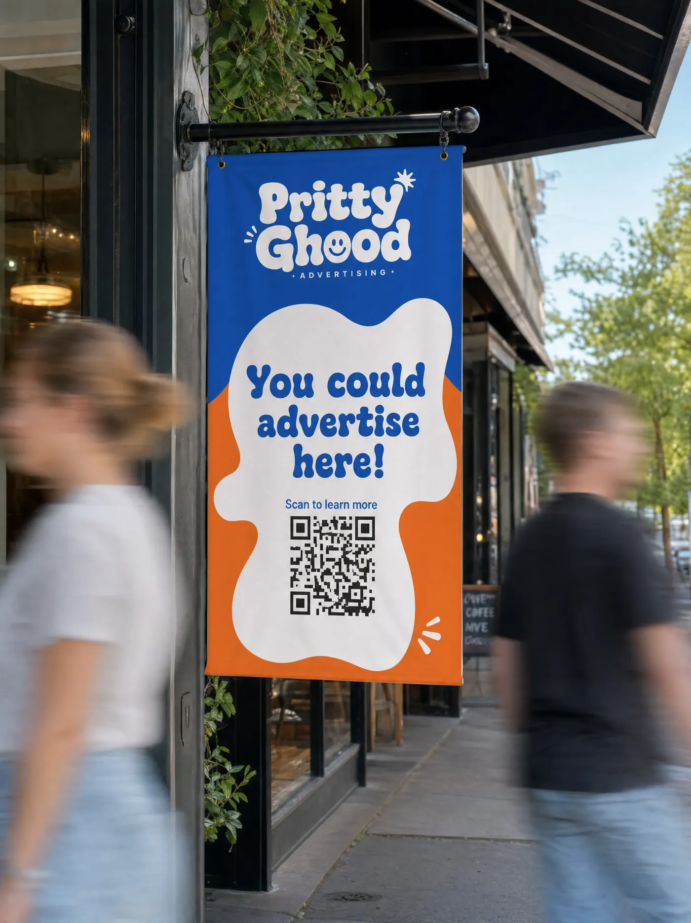 Shopfront blade signs example placement